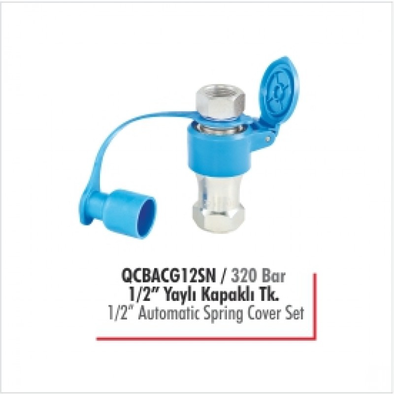 QCBACG12SN 1/2” BSP Hidrolik Otomatik Rekor -Takım “Yaylı Kapaklı” 320 Bar